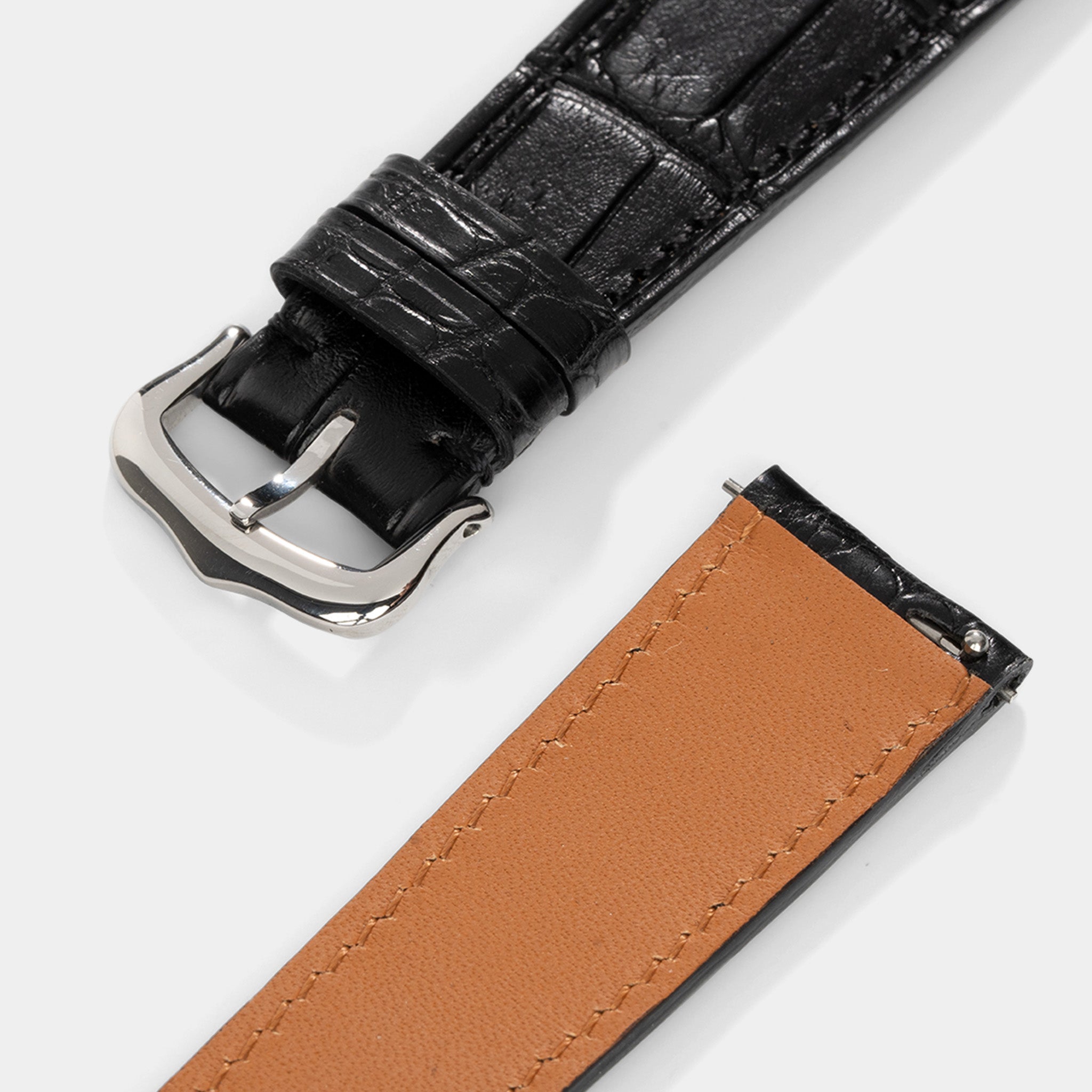 Strap for Cartier Tank Must (2021-2024) - The Premium Black Alligator