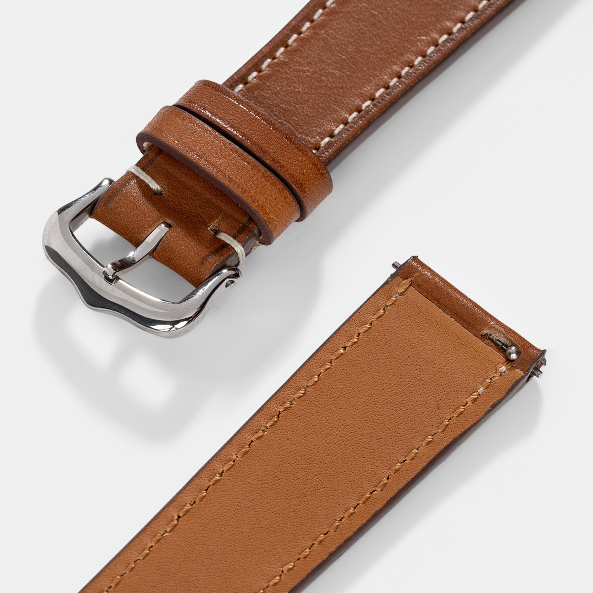 Strap for Cartier Tank Must (2021-2024) - The Barenia Cognac Brown