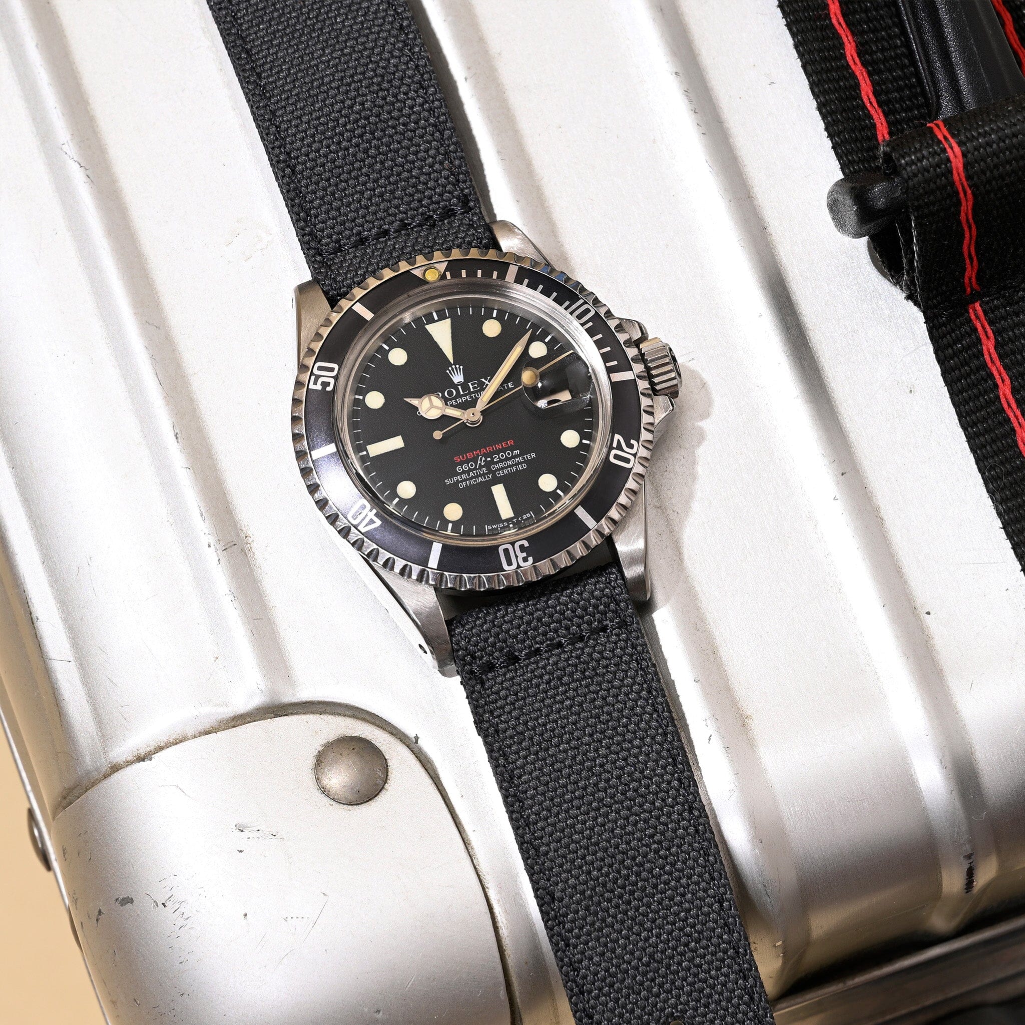 Safari Graphite Canvas Watch Strap