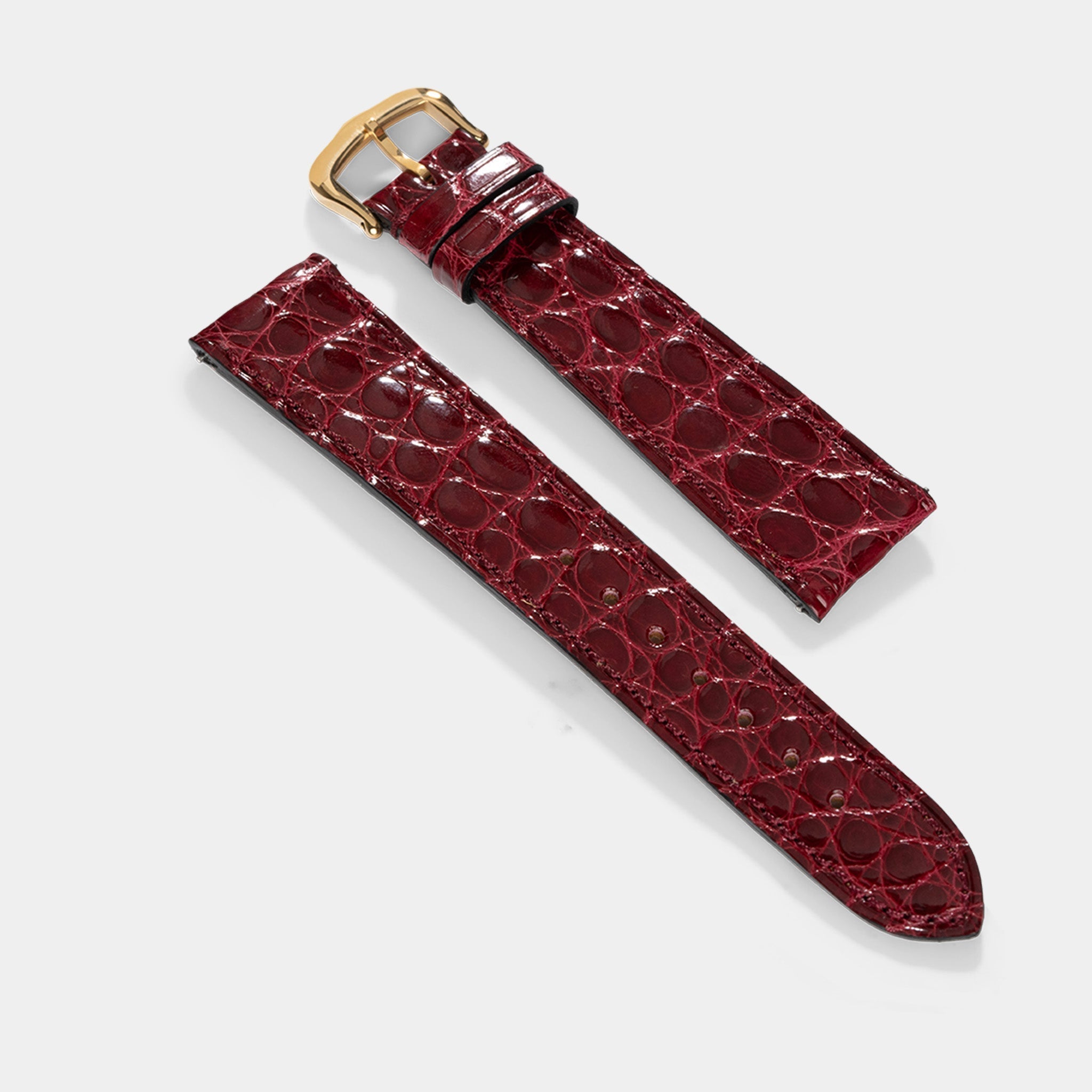 Strap for Cartier Tank Louis (2021-2024) - The Bordeaux Alligator