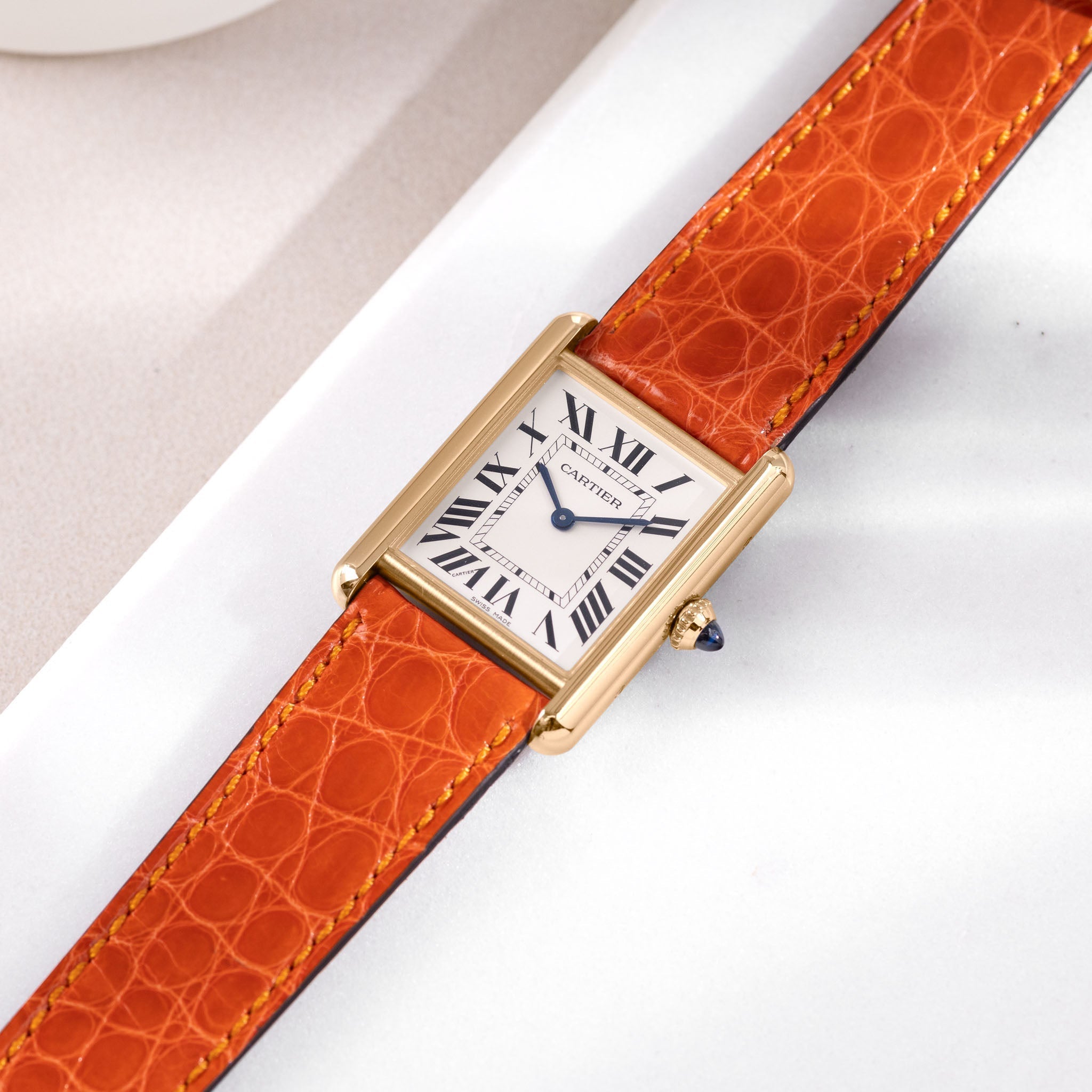 Strap for Cartier Tank Louis (2021-2024) - The Orange Alligator