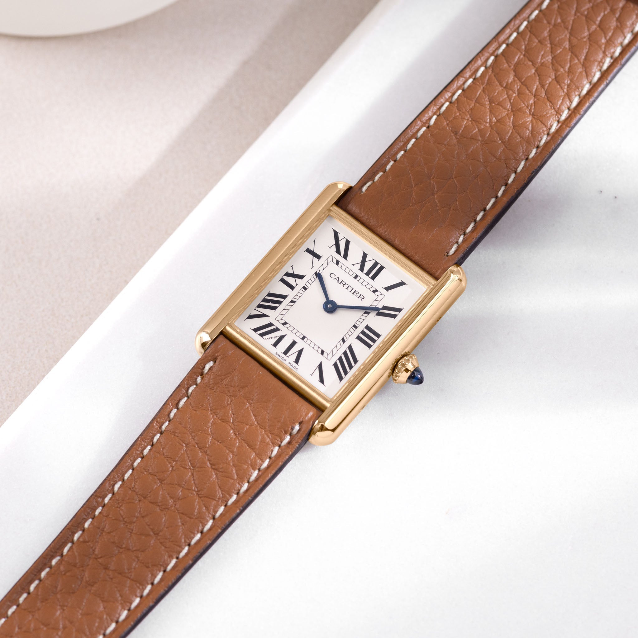 Strap for Cartier Tank Louis (2021-2024) - The Taurillon Brown