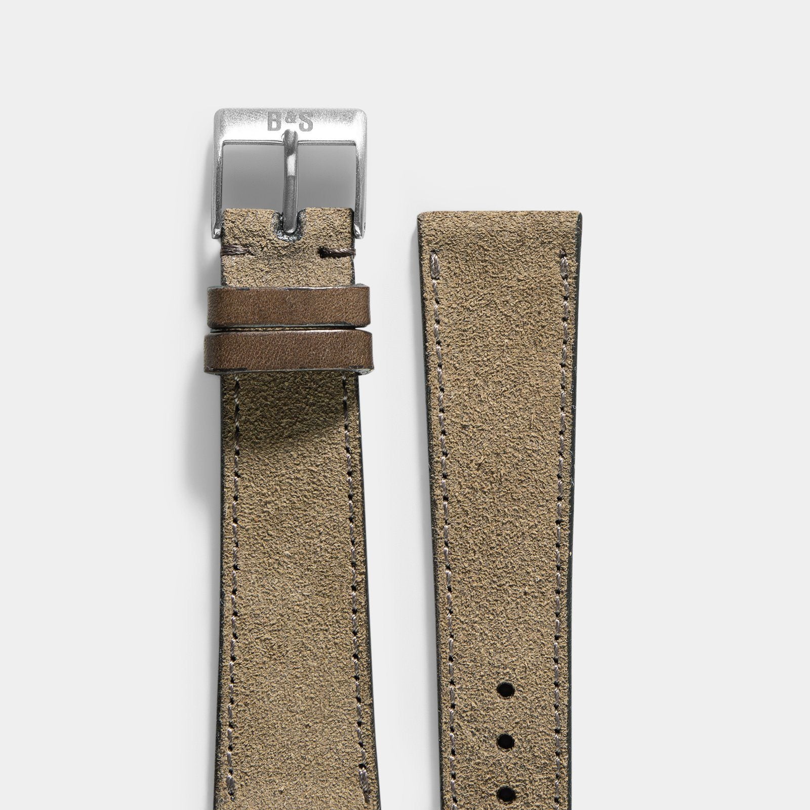 Dark Grey Rugged Leather Watch Strap