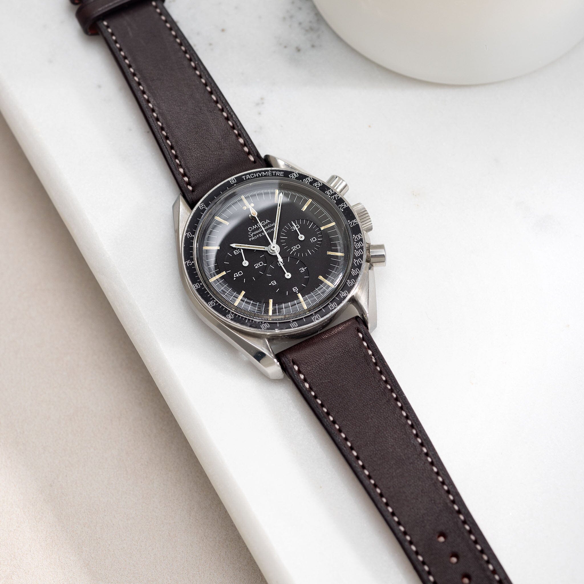 Barenia Dark Brown Leather Watch Strap