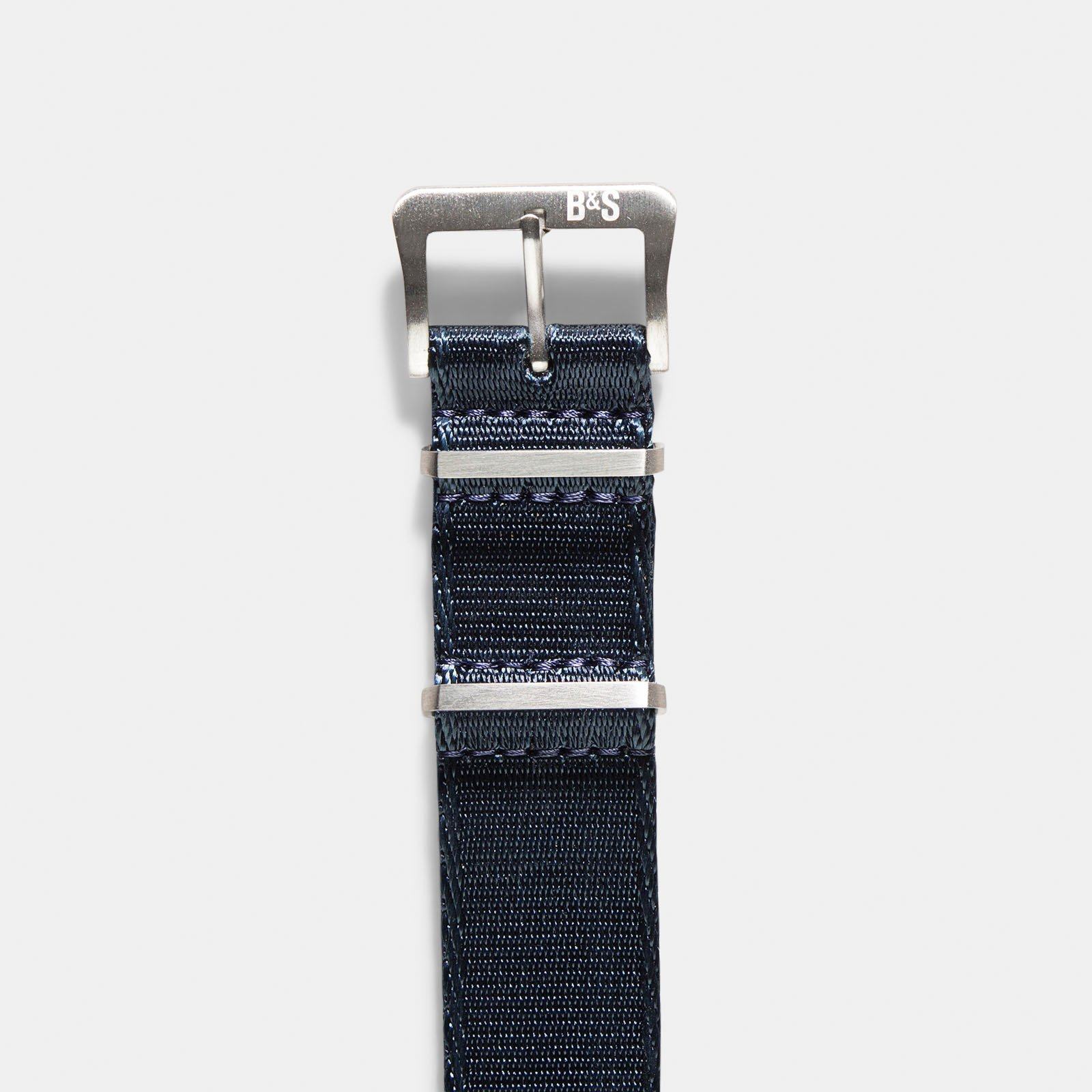 Deluxe Nylon Single Pass Watch Strap Navy Blue