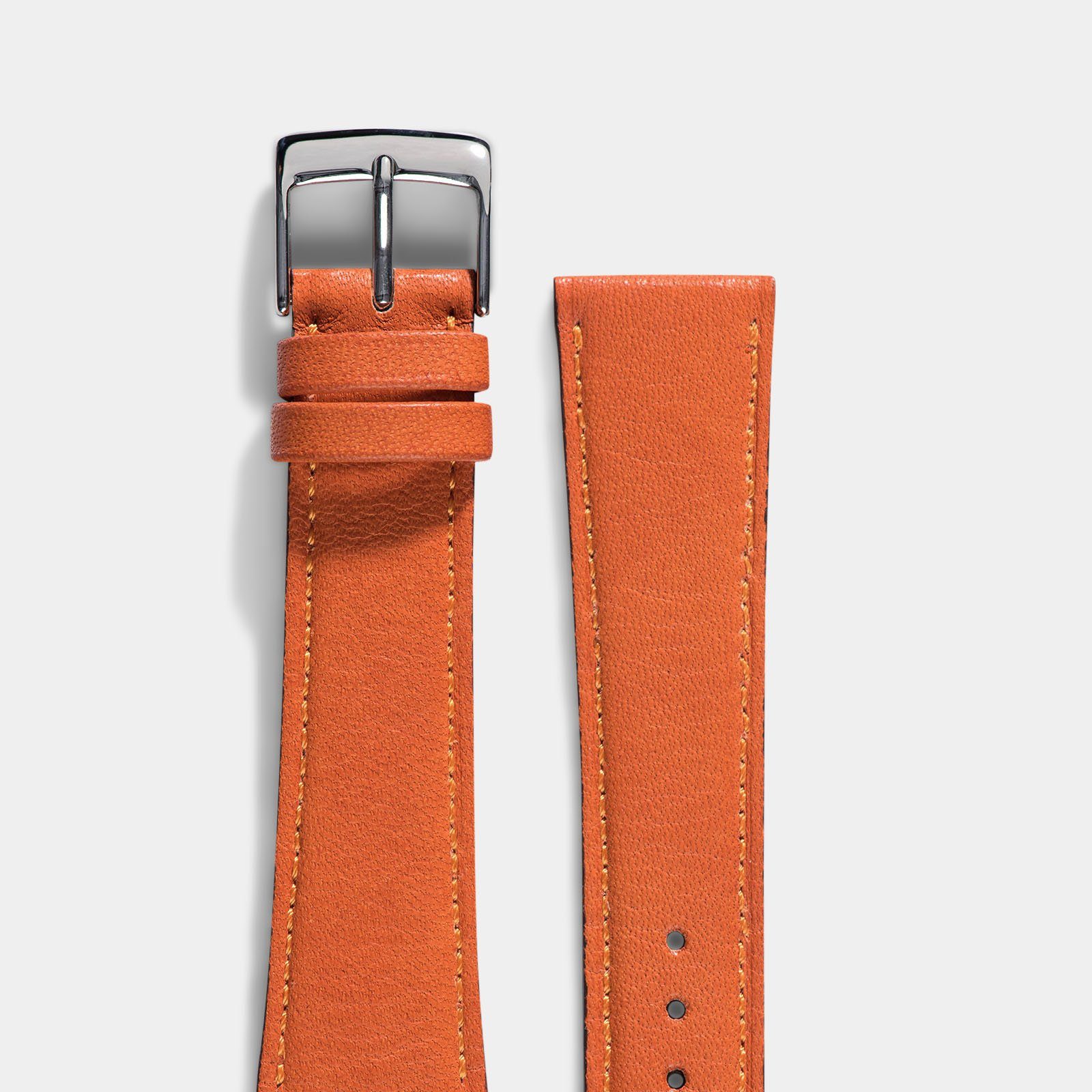 City Orange Leather Watch Strap