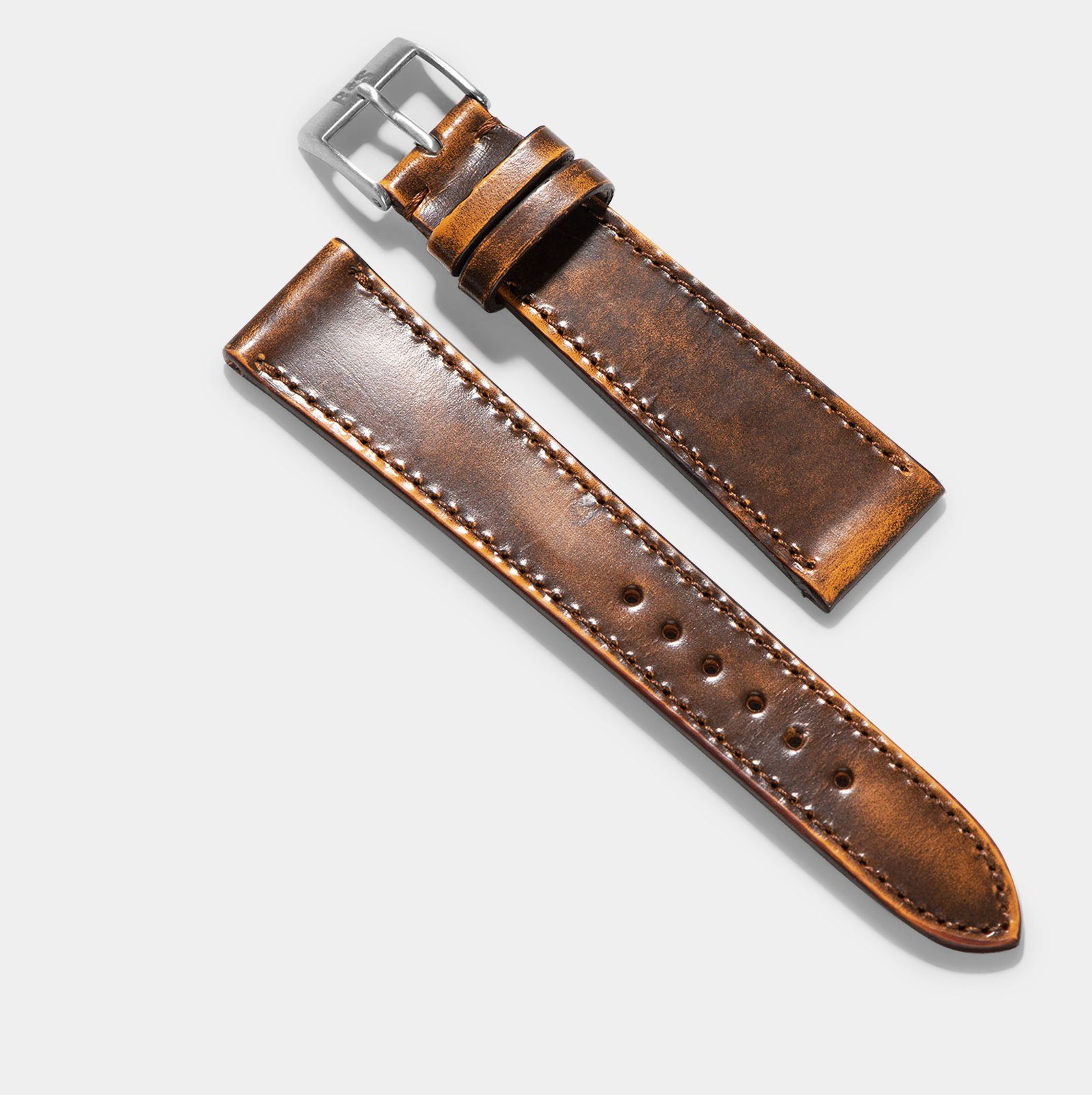 Degrade Honey Brown Leather Watch Strap