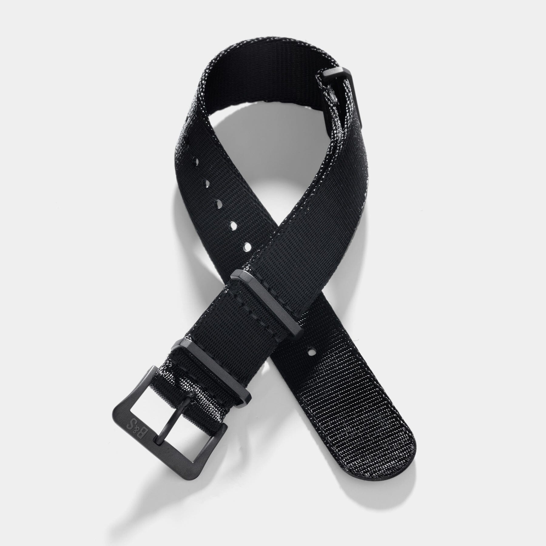 Deluxe Nylon Single Pass Watch Strap Black Out