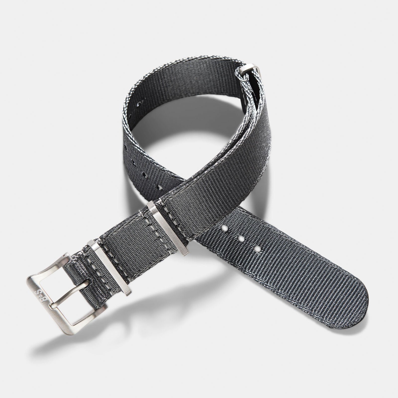 Deluxe Nylon Single Pass Watch Strap Pure Grey