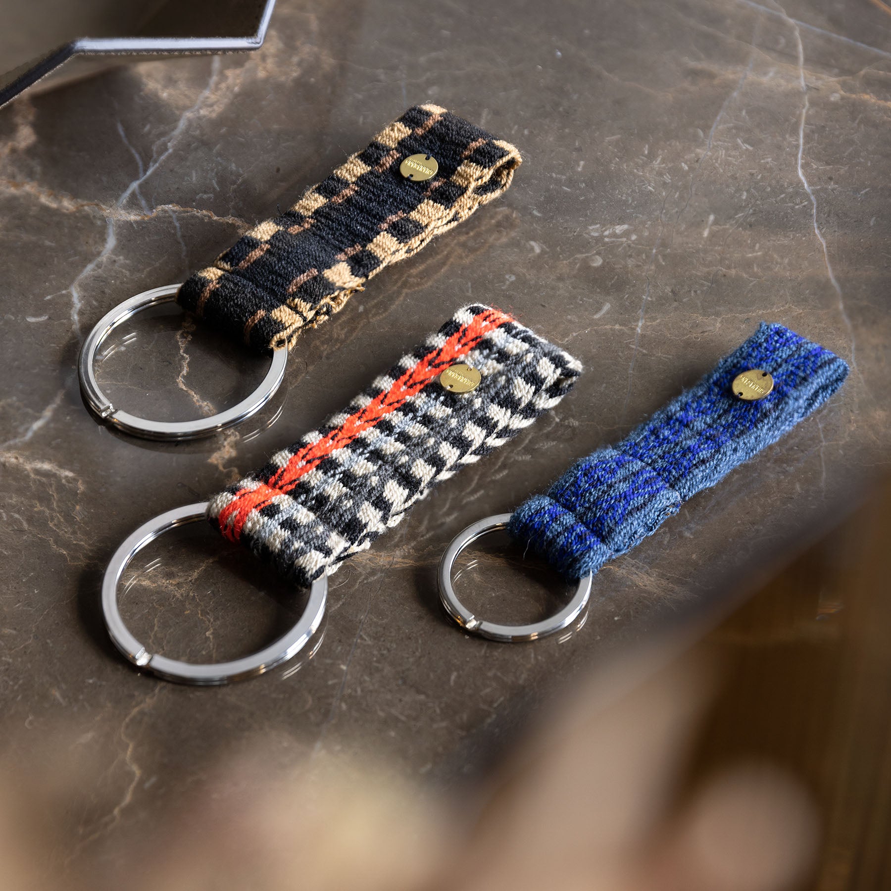 Guanabana Handmade Woven Keyring S Blue