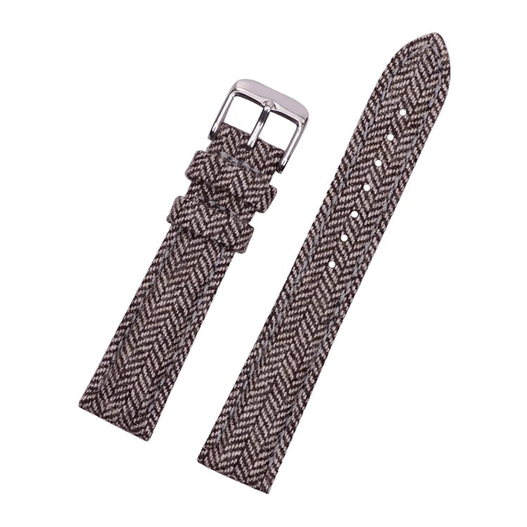 Brown Tweed Leather Watch Strap