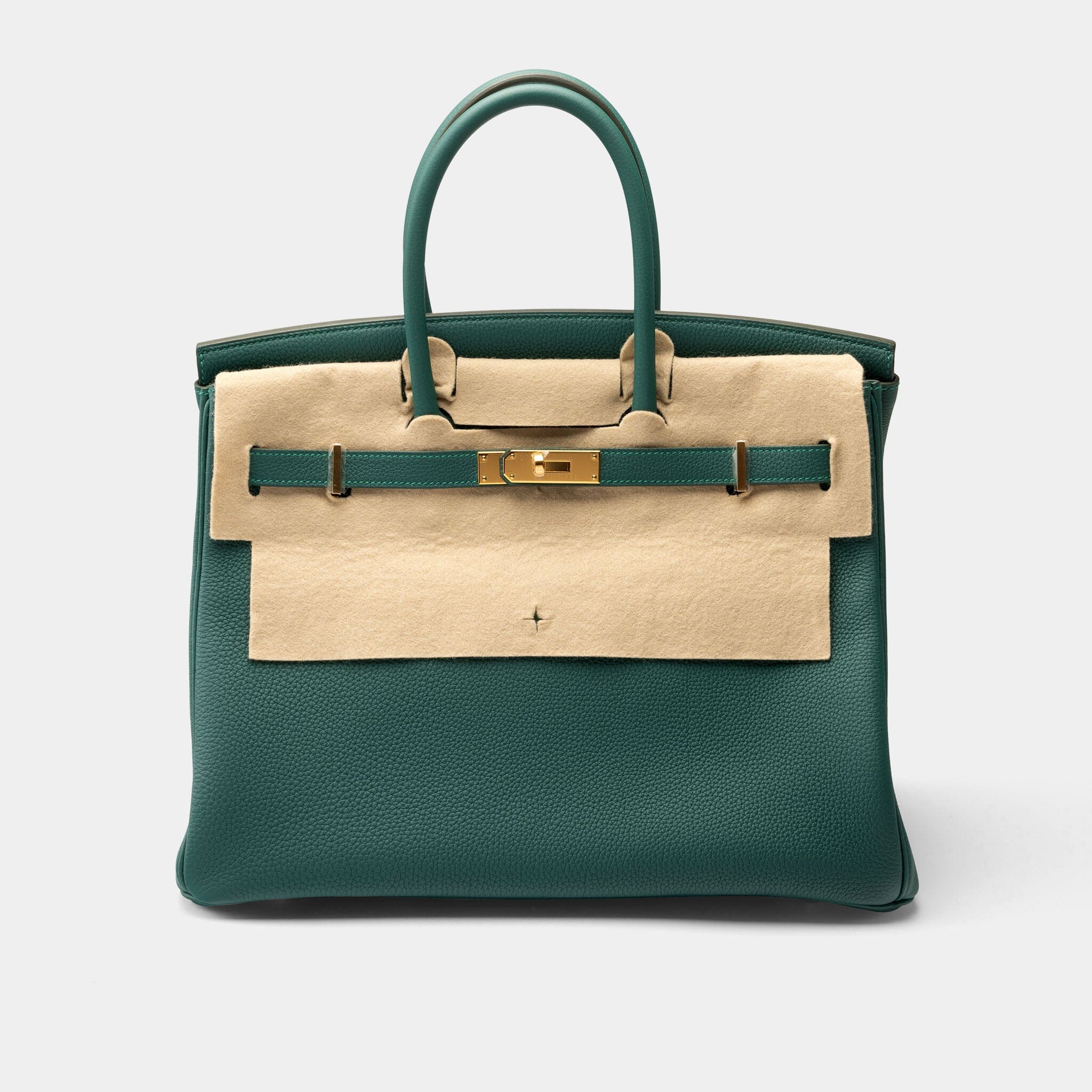 Hermes Birkin 35 Veau Togo Malachite New Full Set