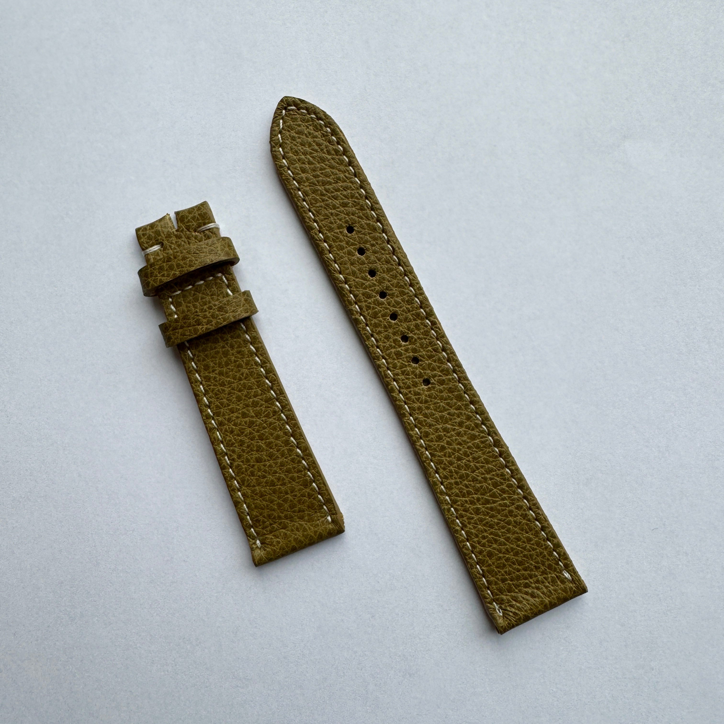 Kansas Green Leather Watch Strap