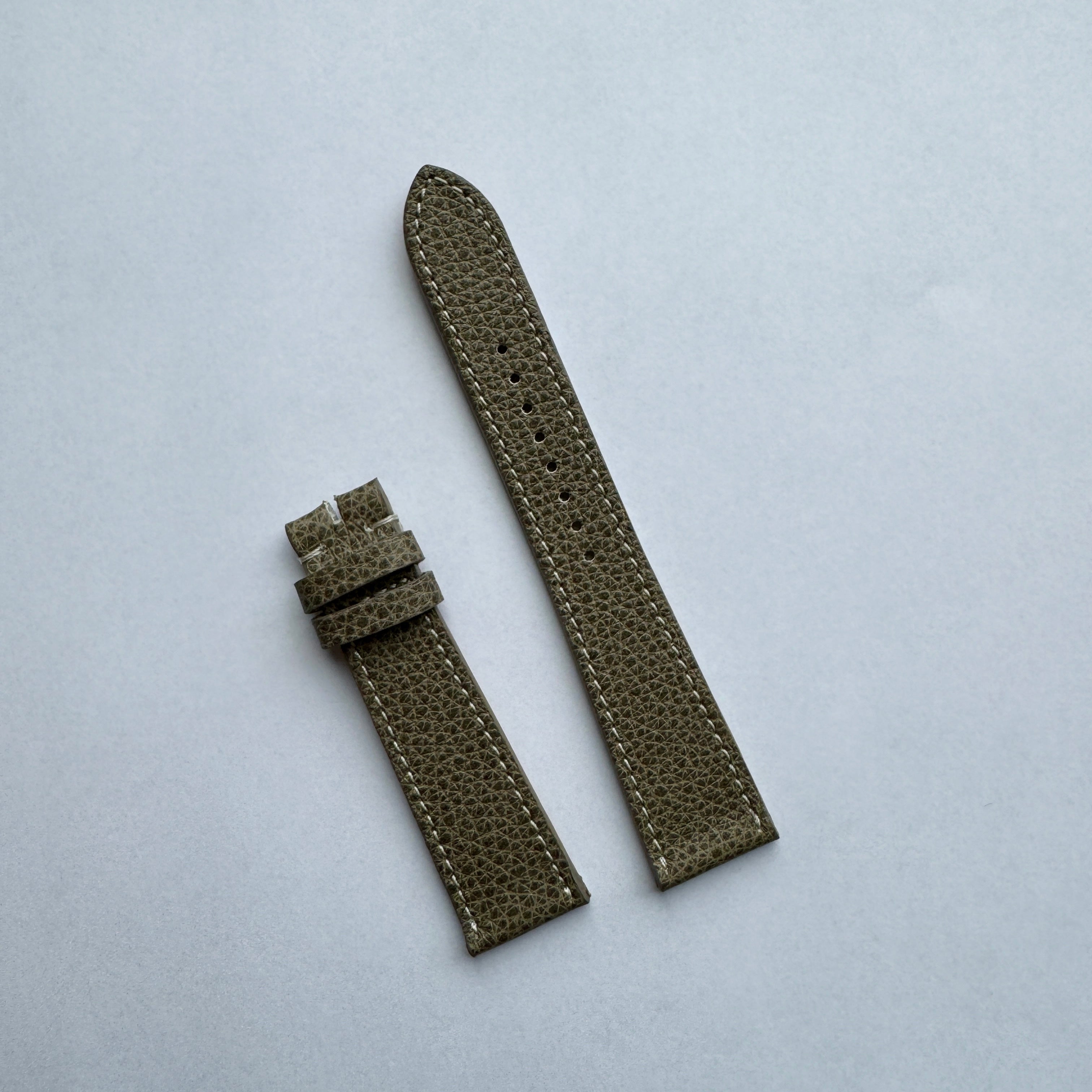 Kansas Grey Leather Watch Strap