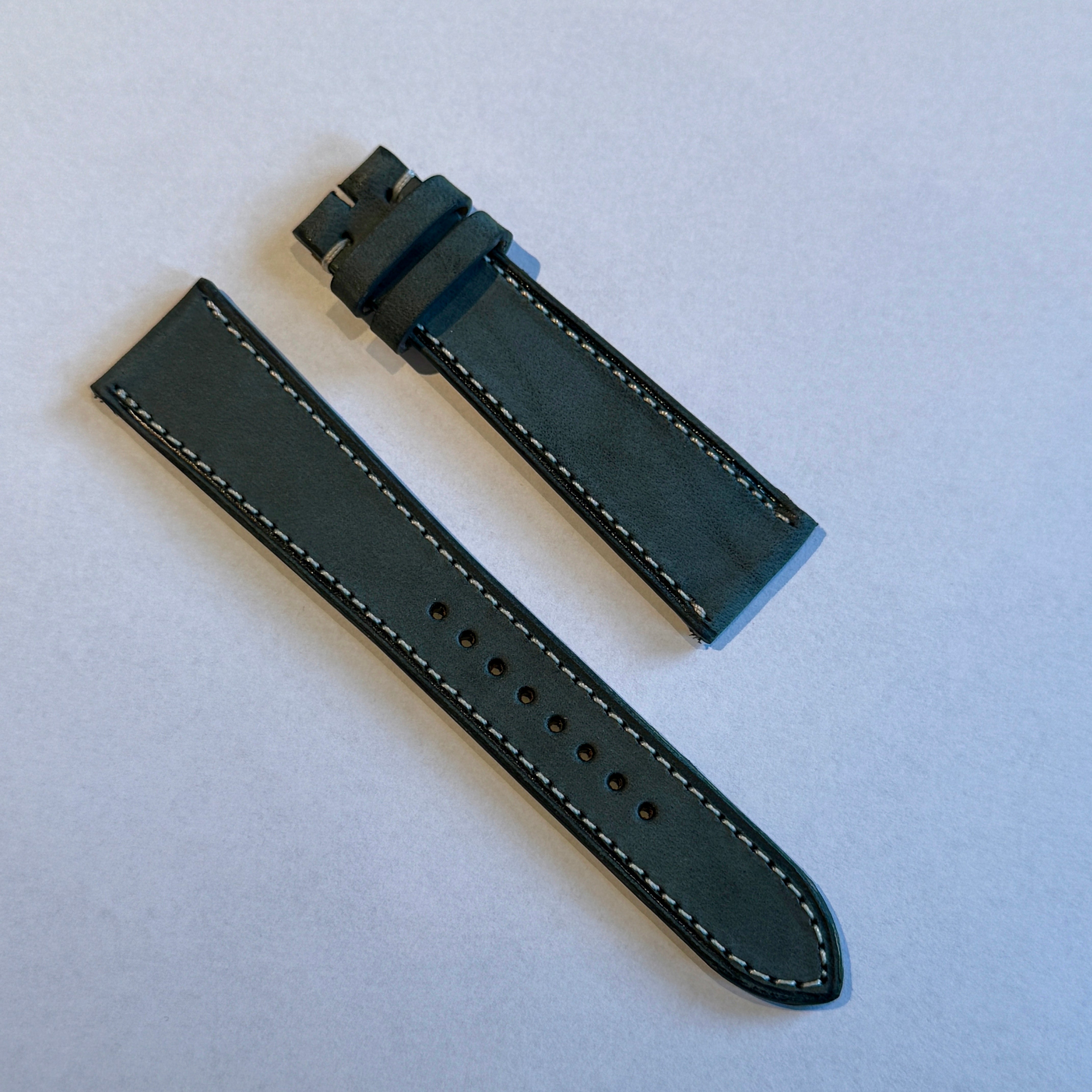 Dark Ash Grey Leather Watch Strap