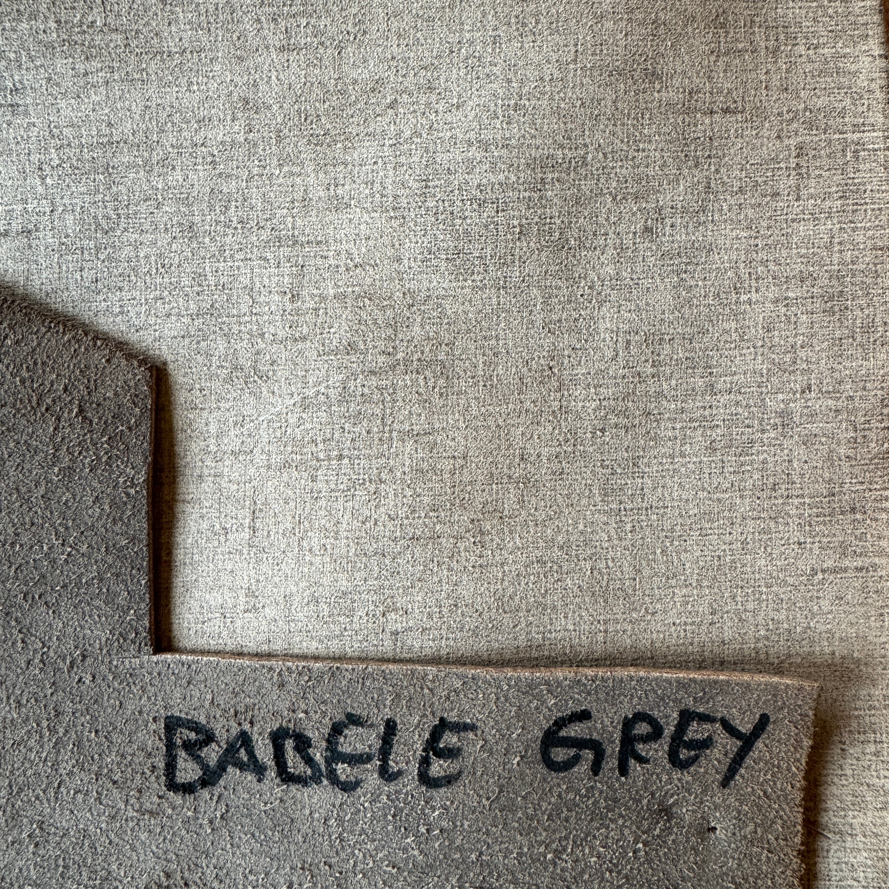 Babele Grey Leather Watch Strap