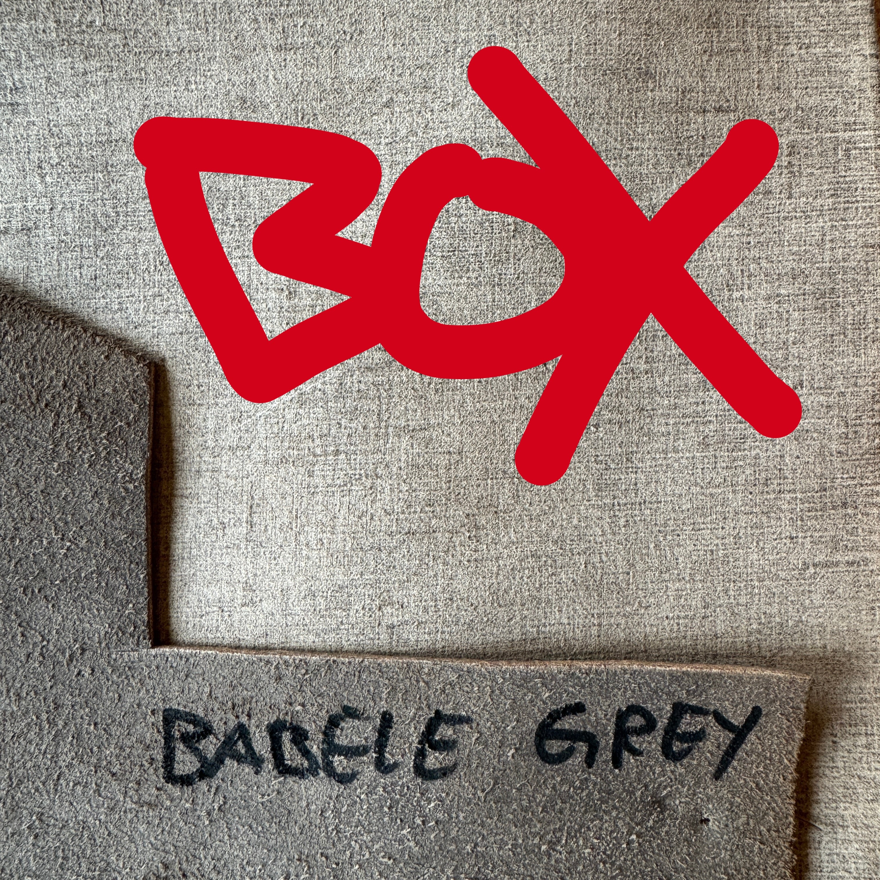 Babele Grey Boxed Leather Watch Strap