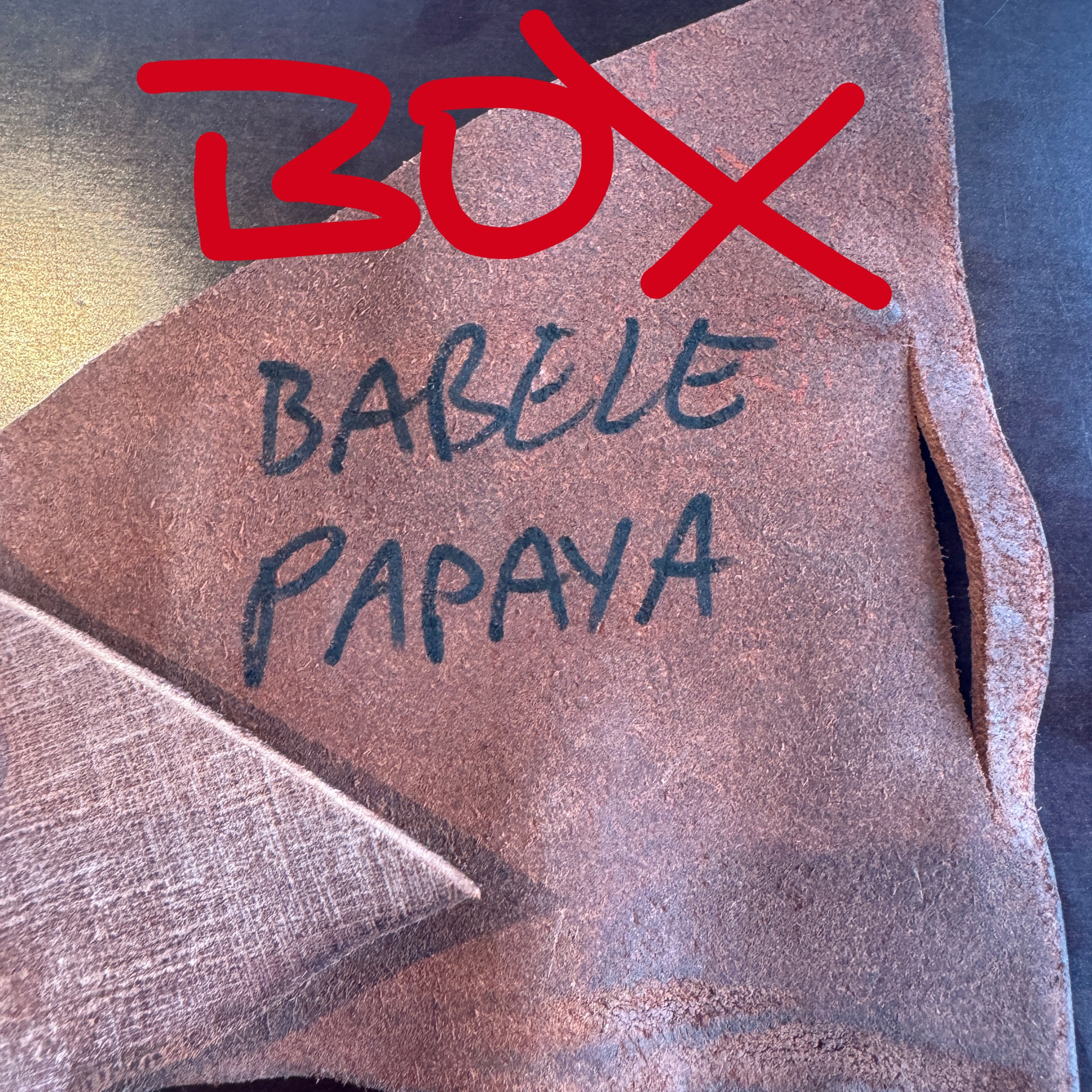 Babele Papaya Brown Boxed Leather Watch Strap