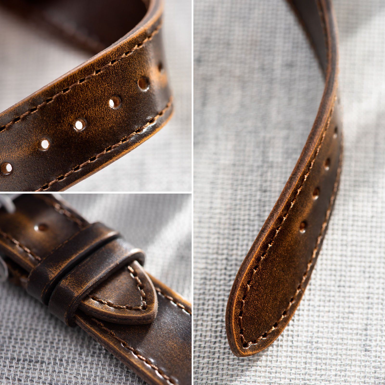 Degrade Honey Brown Leather Watch Strap