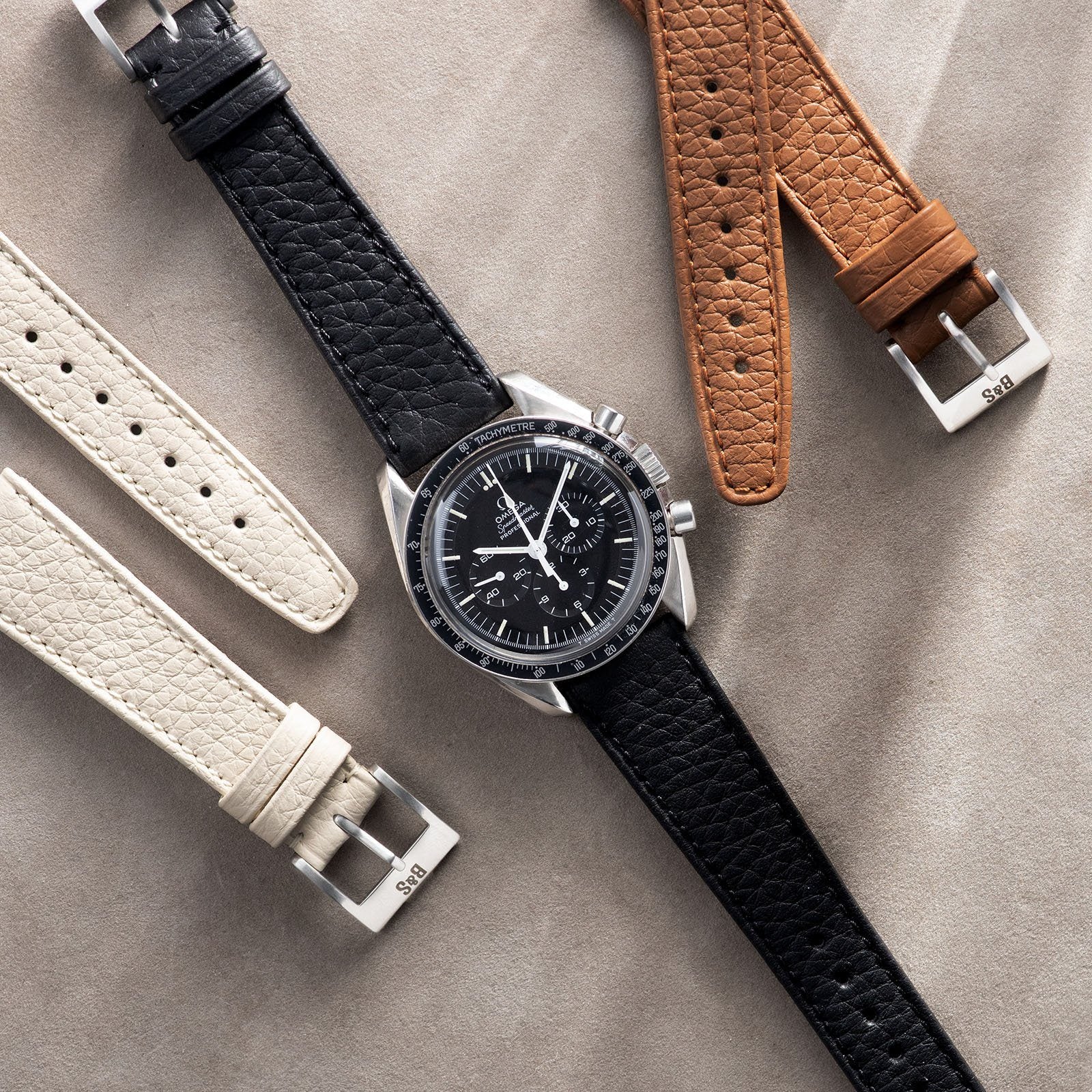 Taurillon Black Speedy Leather Watch Strap