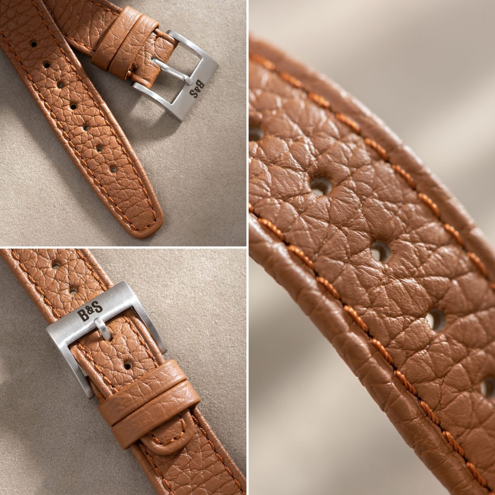 Taurillon Brown Speedy Leather Watch Strap