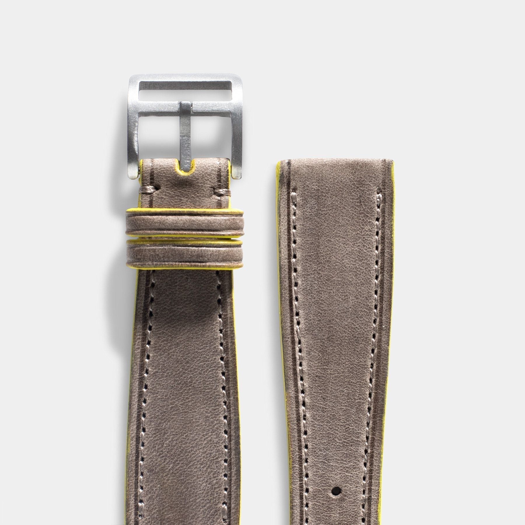 Monte Carlo Grey Leather Watch Strap