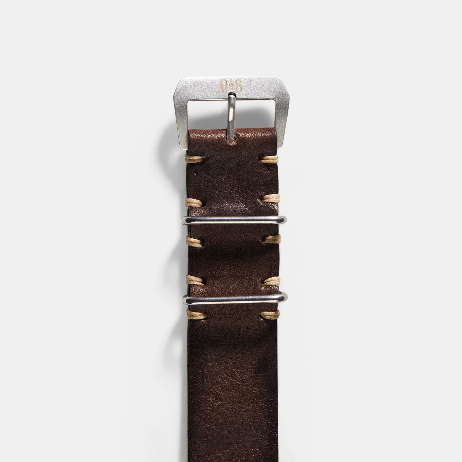 Lumberjack Brown Single Pass Leather Watch Strap