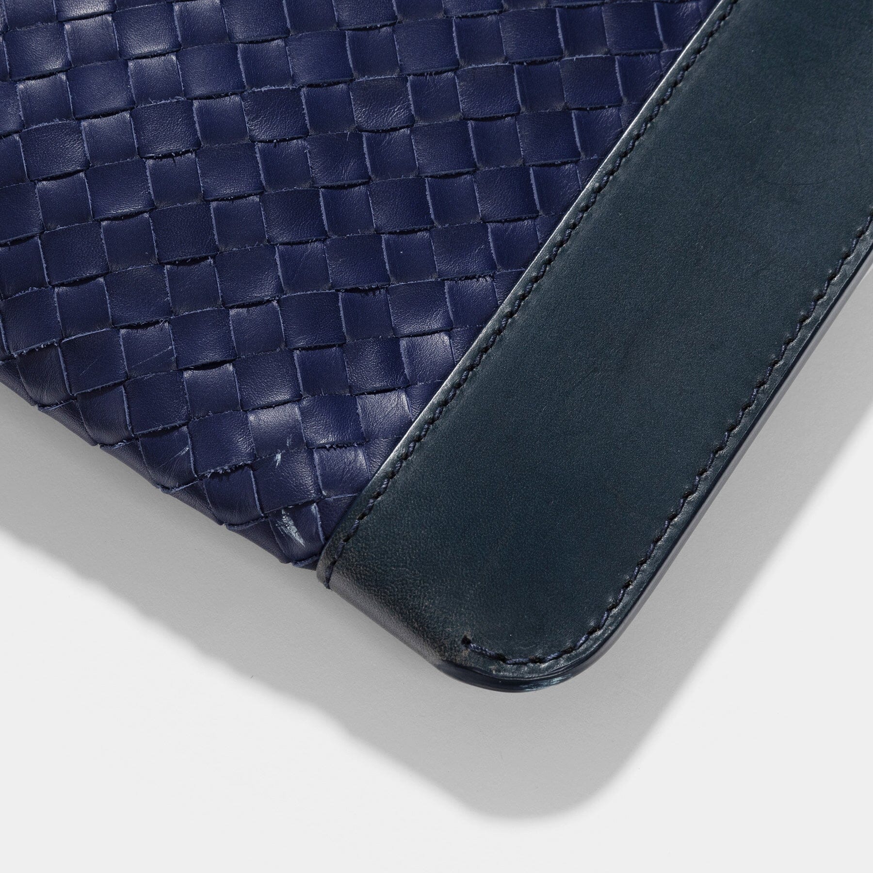 Bottega Veneta  Blue Intrecciato Document Case