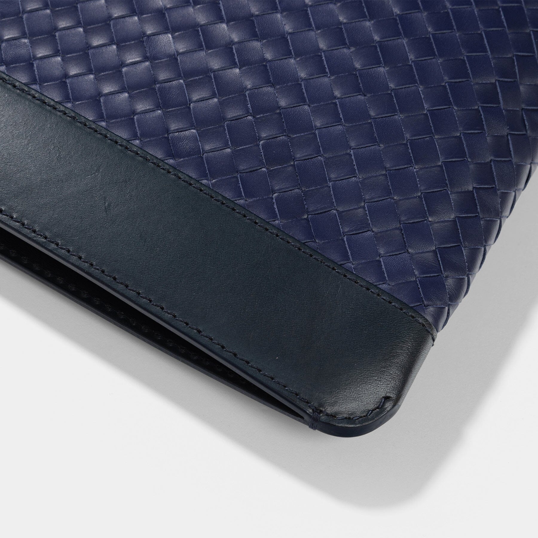 Bottega Veneta  Blue Intrecciato Document Case