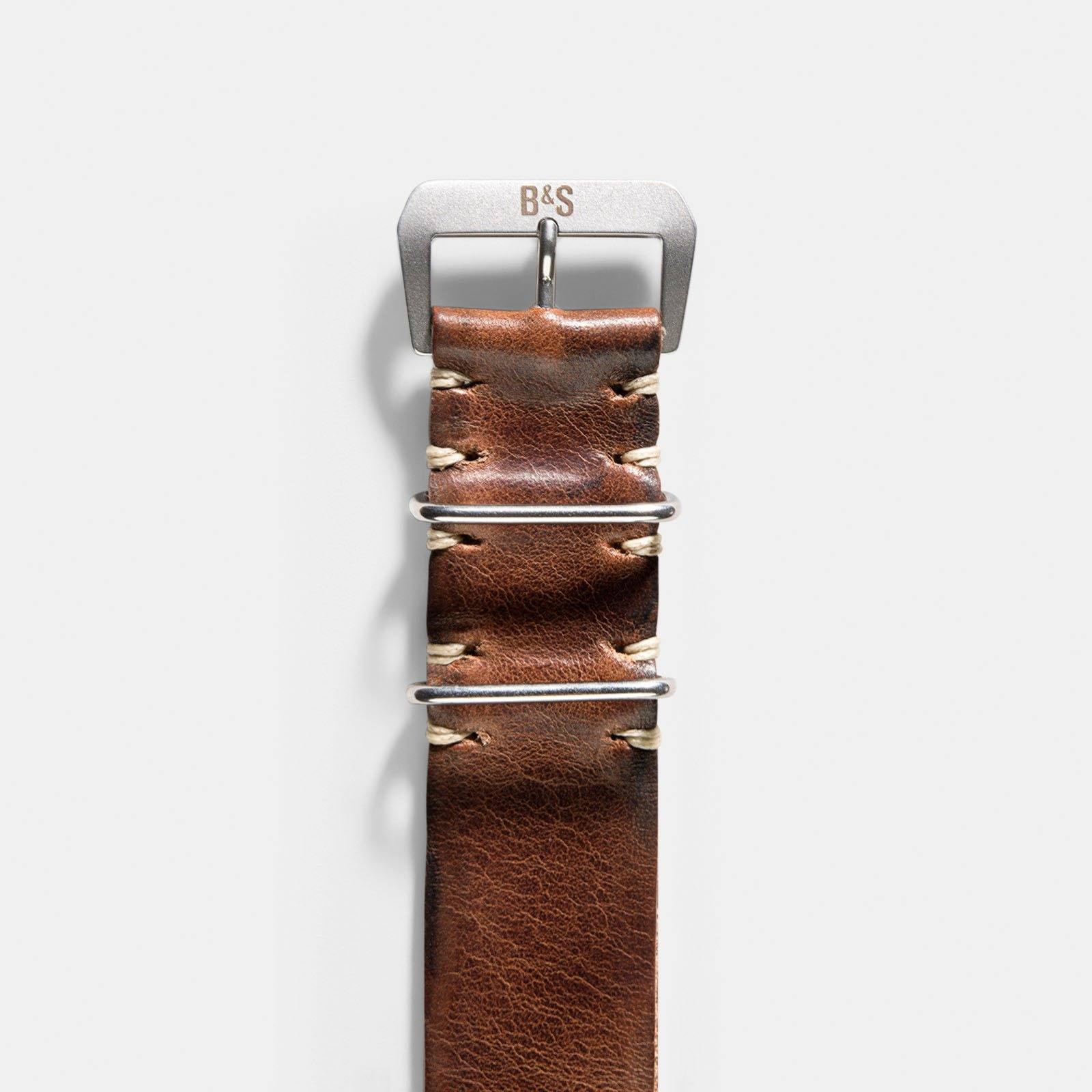 Siena Brown Single Pass Leather Watch Strap