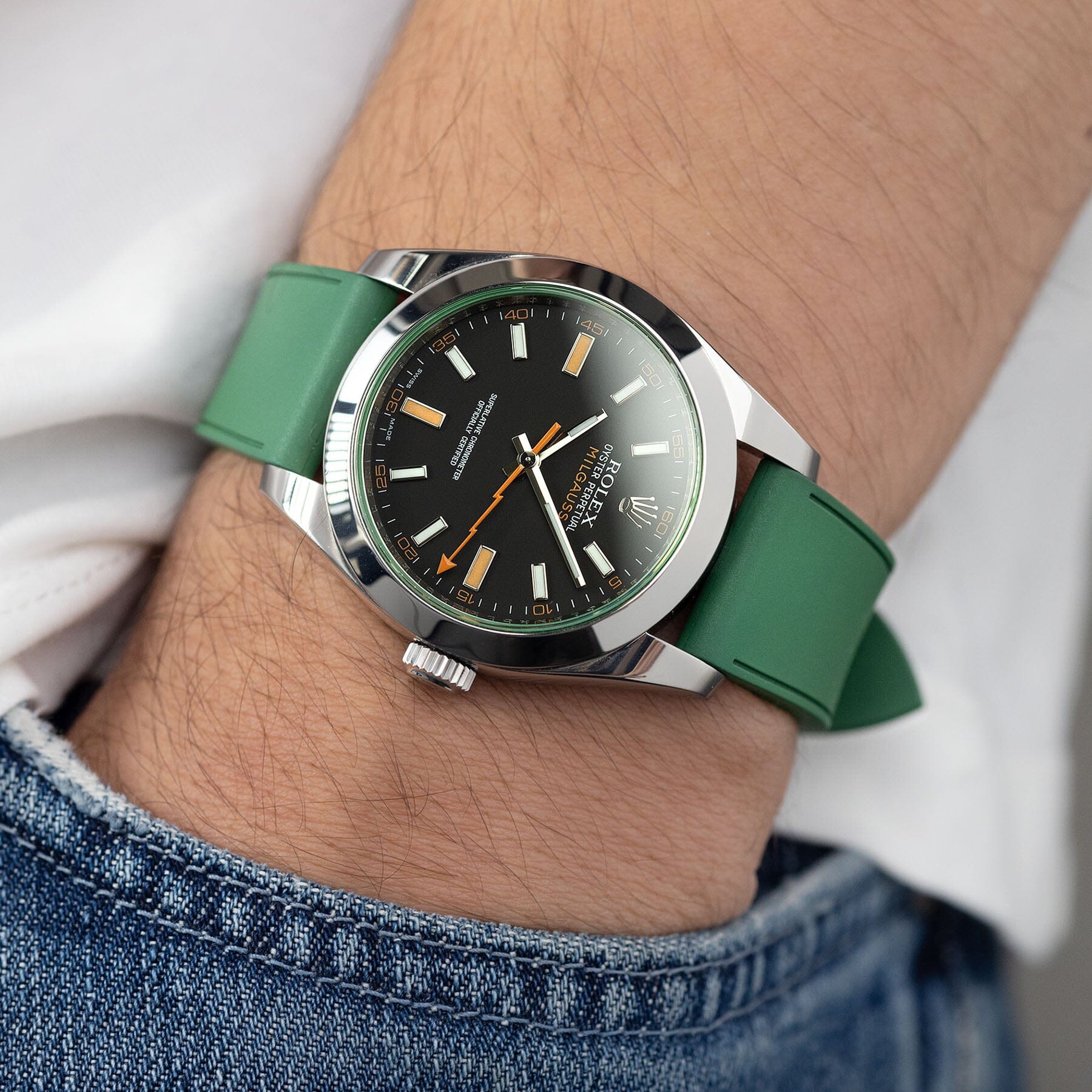 Sailor Green Vegan Rubber Watch Strap