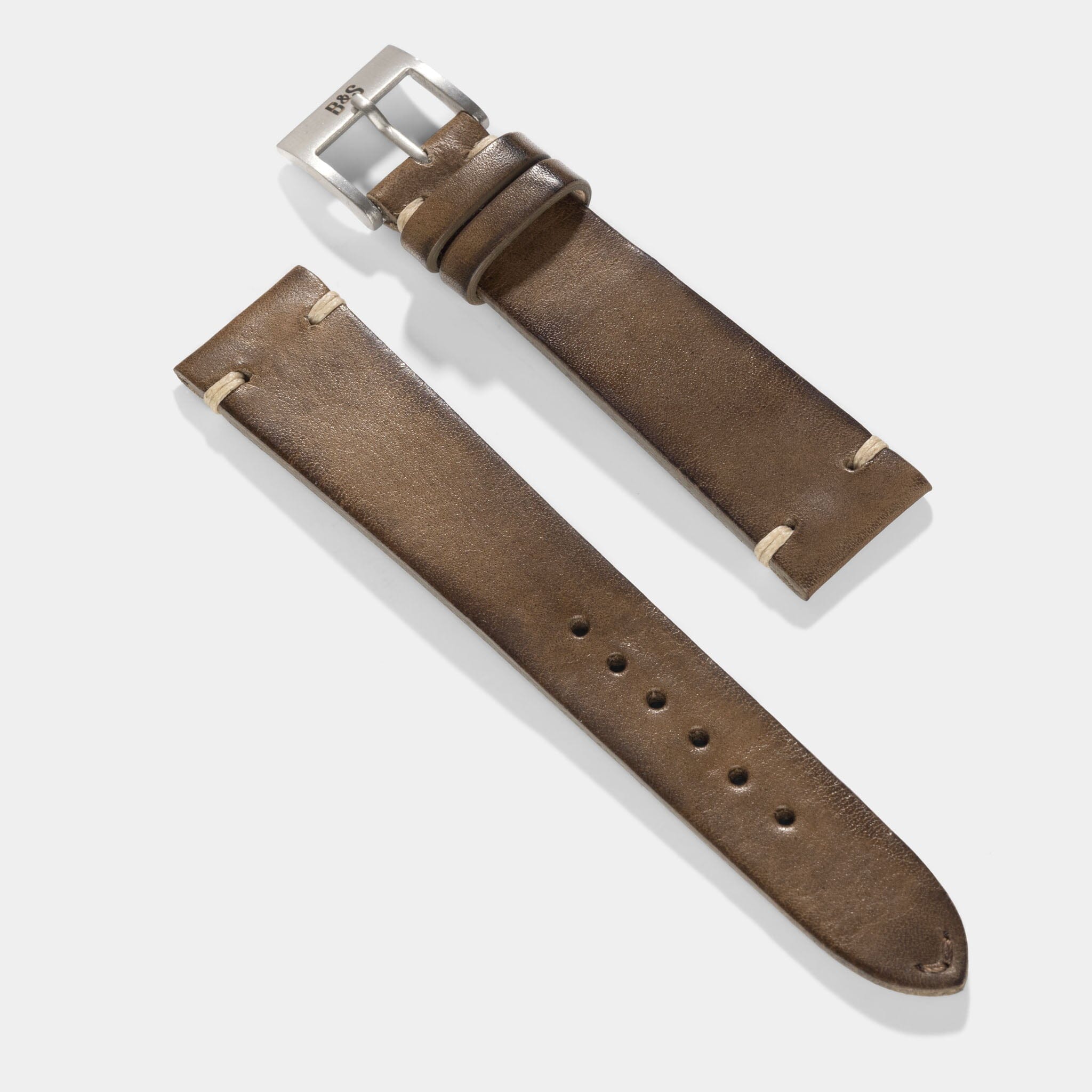 Smokeyjack Grey Leather Watch Strap