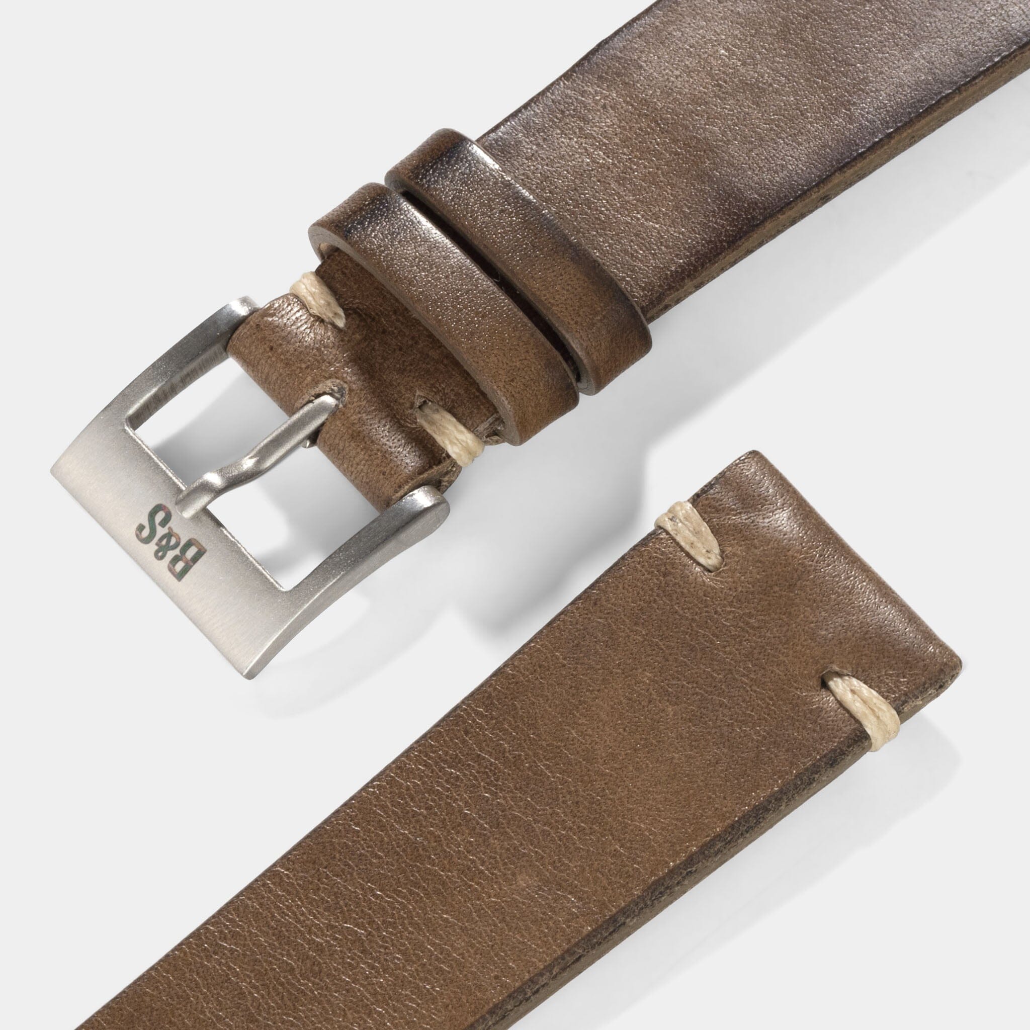 Smokeyjack Grey Leather Watch Strap