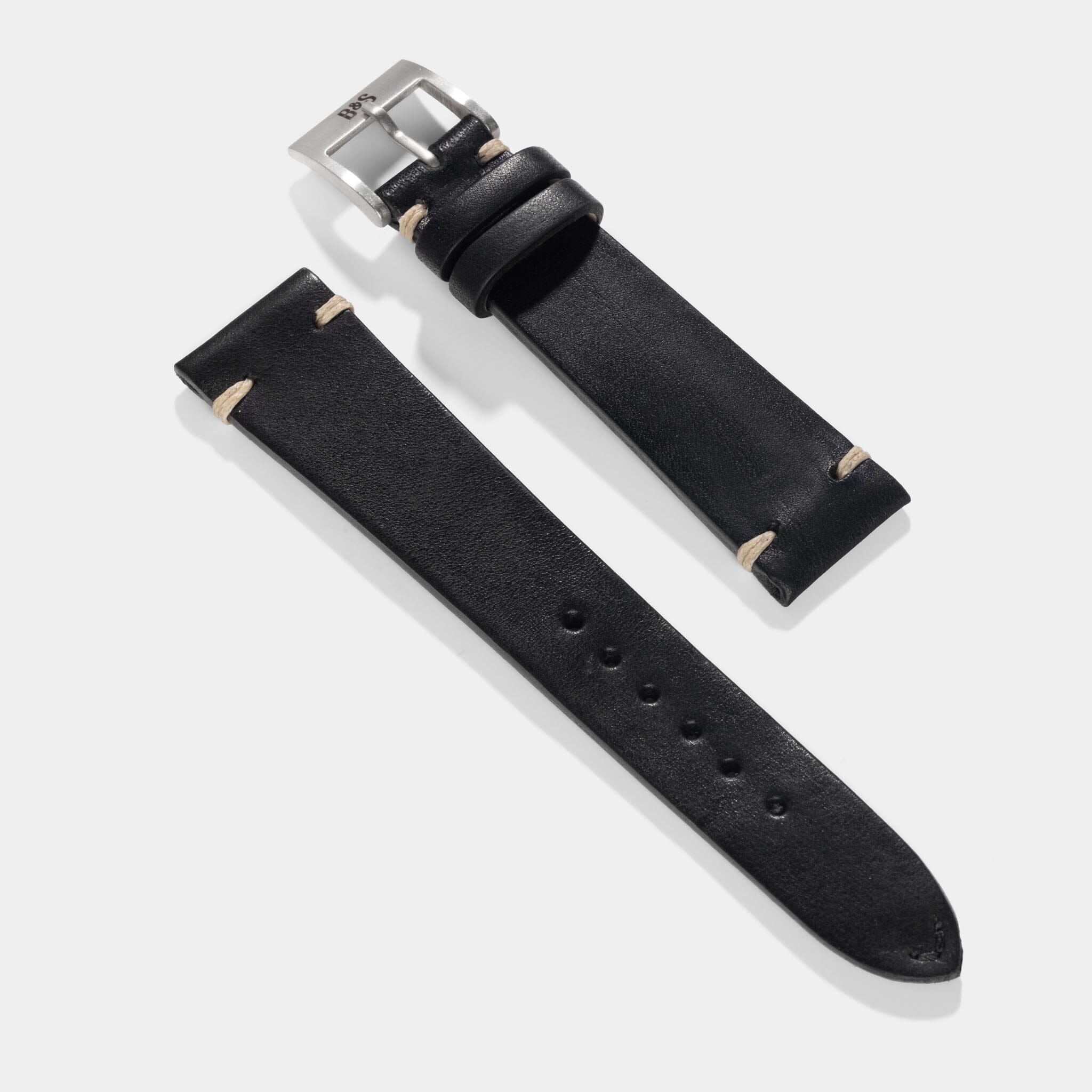 Black Leather Watch Strap