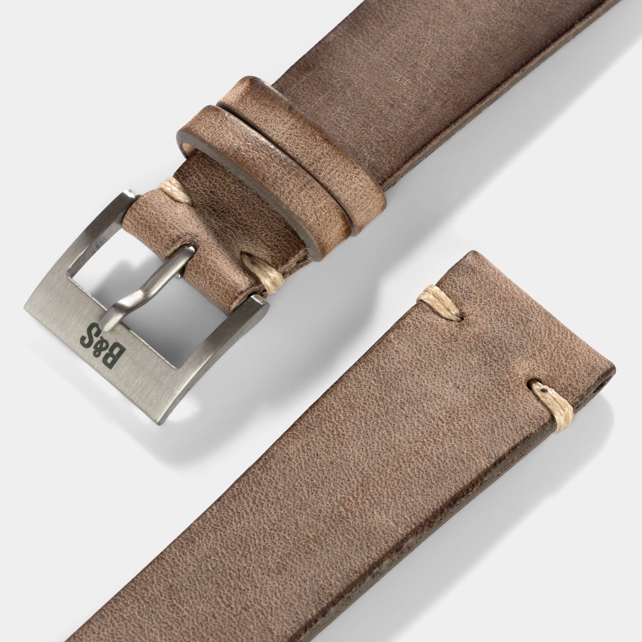 Smoke Grey Leather Watch Strap