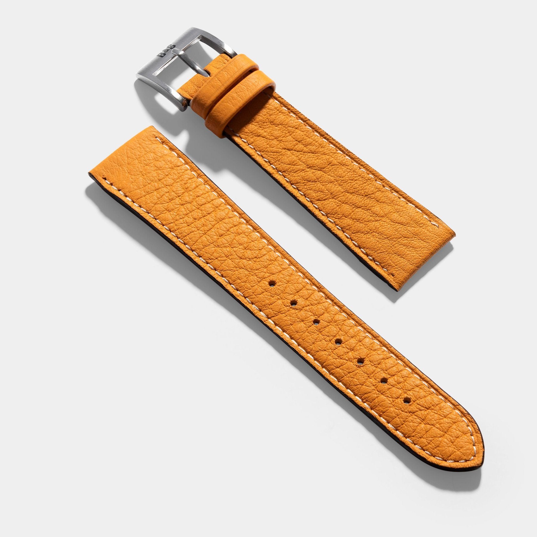 Taurillon Moutarde Leather Watch Strap