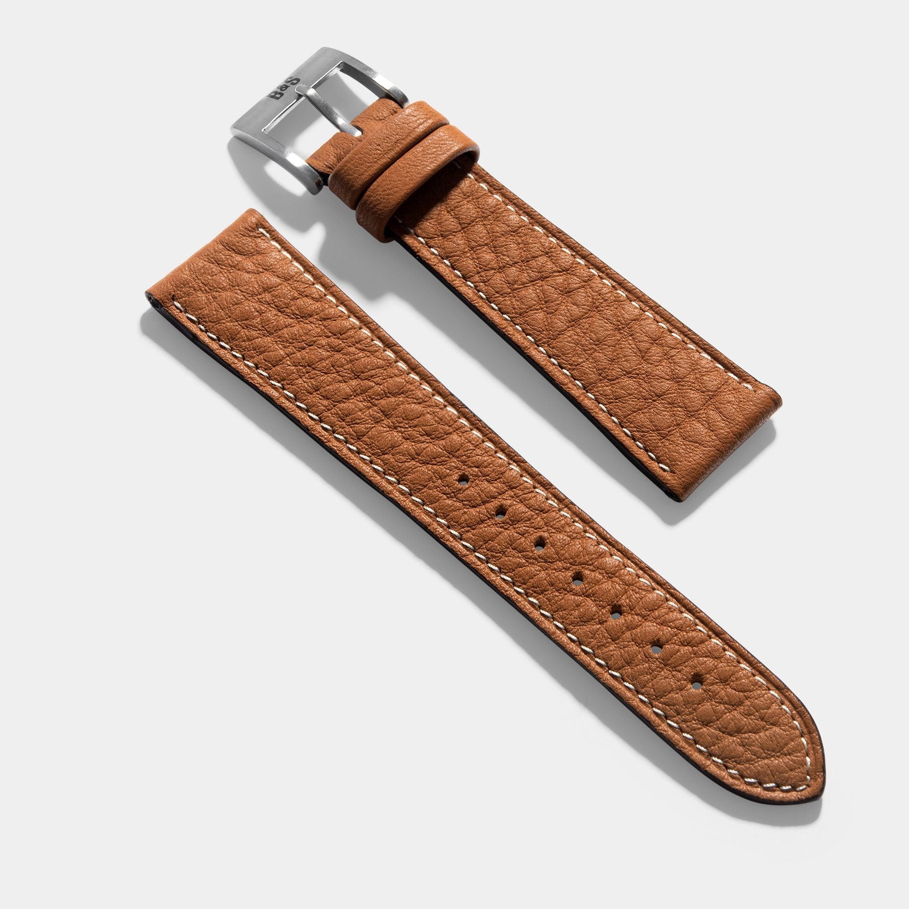 Taurillon Noisette Brown Leather Watch Strap