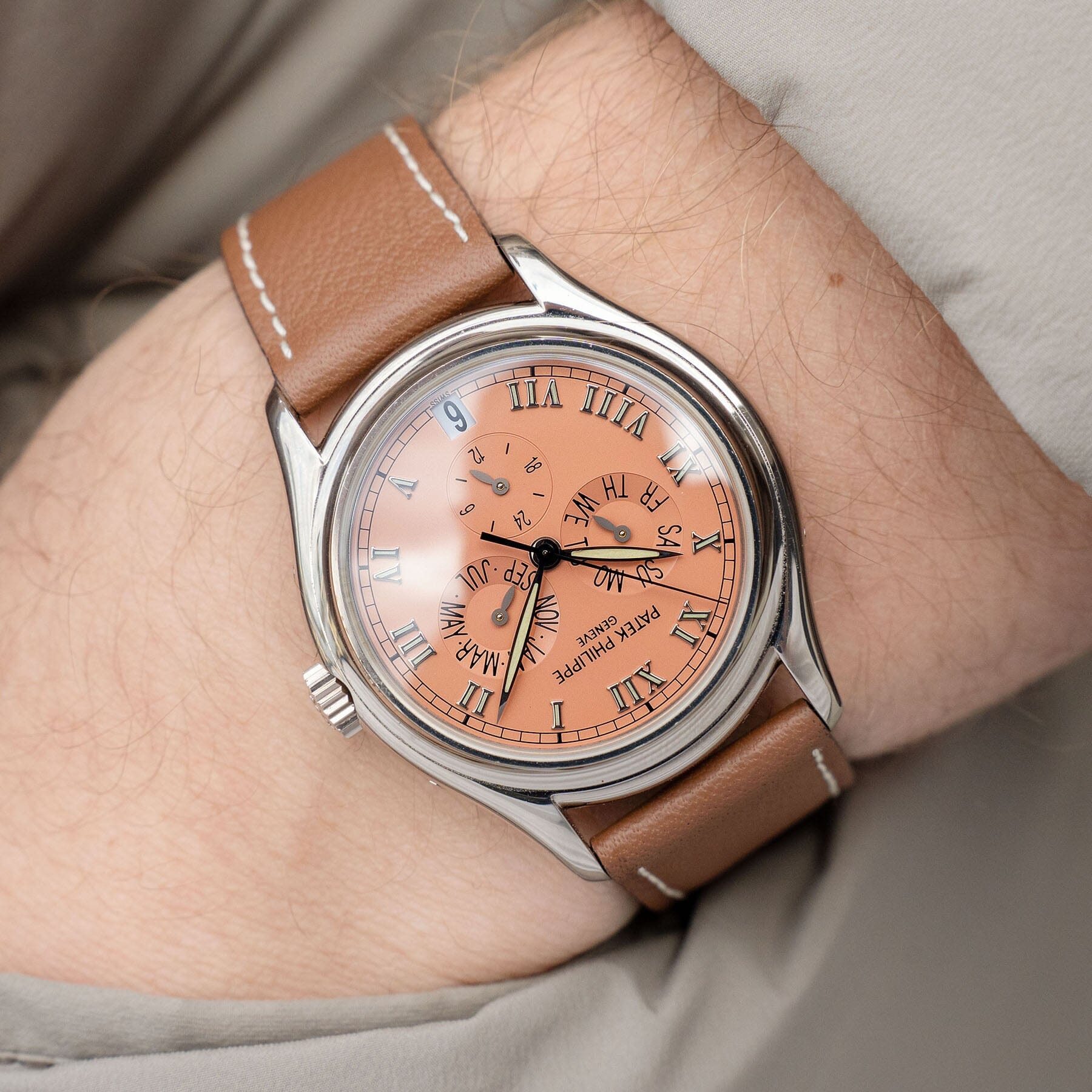 Pecan Brown Leather Watch Strap